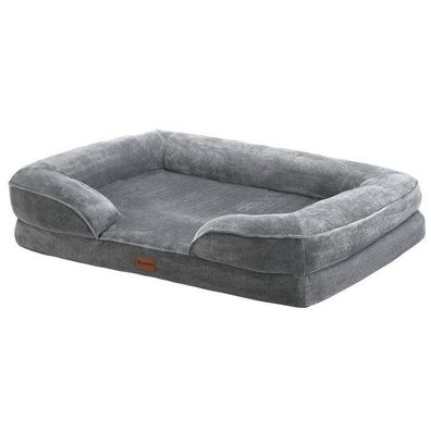 Hundebett Hundesofa Hundekissen Haustierbett GR. L 98x70x17 cm Grau B-WARE
