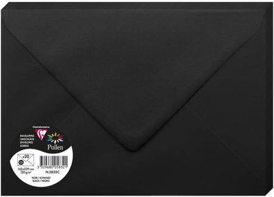 Clairefontaine Pollen Umschläge C5 Schwarz 120g/m² 20 Stück