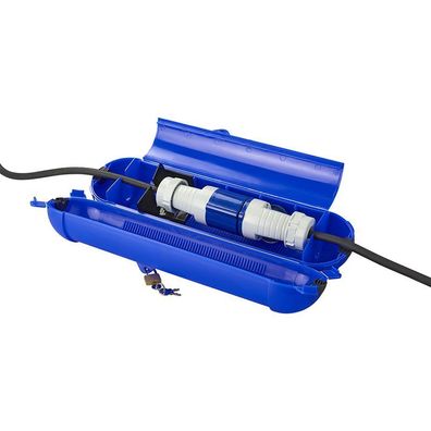 Sicherheitsbox für CEE Stecker blau