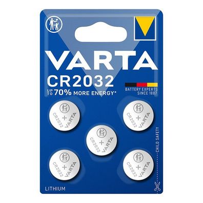 Varta Lithium CR2032 Knopfbatterien 3V 5 Stück im Blister