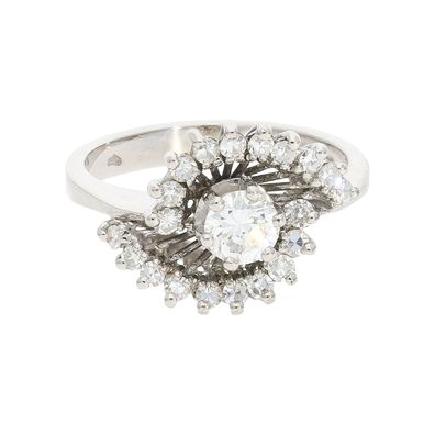 Weißgold Ring Diamant ca. 0,78 Carat Second Hand 25326091 wie neu getragen