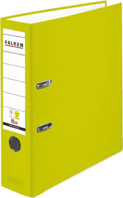Original Falken PP-Color Kunststoff-Ordner. Made in Germany. 8 cm breit DIN A4 neongr