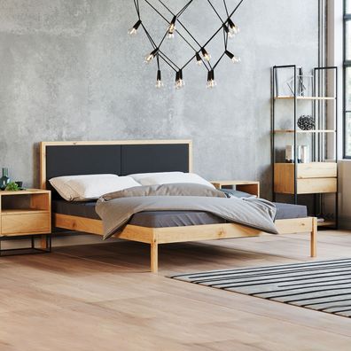 Das skandinavische Moon-Bett, Massivholz Eiche