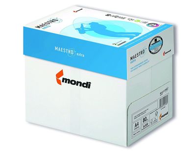 2500 Blatt Mondi Maestro EXTRA Kopierpapier 80g/m² DIN-A4 hochweiß TrioTec Technologi