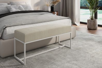 AX LIVING Sitzbank gepolstert Acciarolli 1 90 cm - Beige