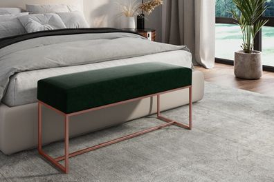 AX LIVING Sitzbank gepolstert Acciarolli 1 110cm - Flaschengrün