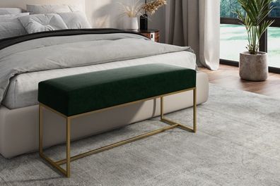 AX LIVING Sitzbank gepolstert Acciarolli 1 120cm - Flaschengrün