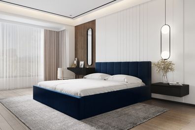AX LIVING Polsterbett 180 x 200 Bett Mannte Design Funktionalität KR09