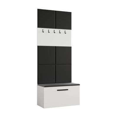 AX LIVING Garderoben Haken Rosanno I 80,6cm Breite Stilvoll Weiß JS100