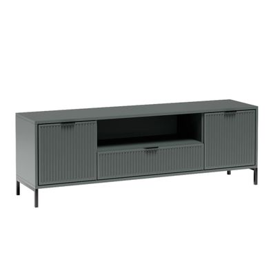 AX LIVING TV Lowboard Berlinette 4, 165,3 cm breite - Modern in Stone Green