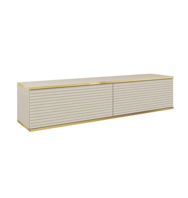 AX LIVING TV Hängeschrank Orkis MDF 135 - 135cm Breite, Modern in Beige