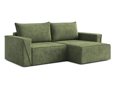 AX LIVING Mirani Ecksofa Grün kleine Couch L Form Schlaffunktion 245cm