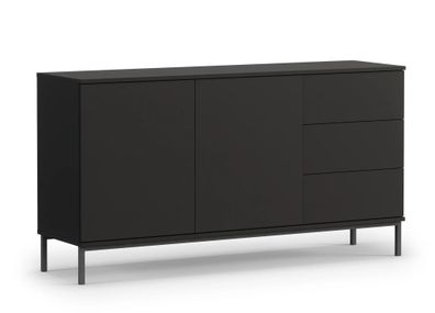 AX LIVING Kommode Schubladen Queba QT01 ? 150 cm Breite, Schwarz