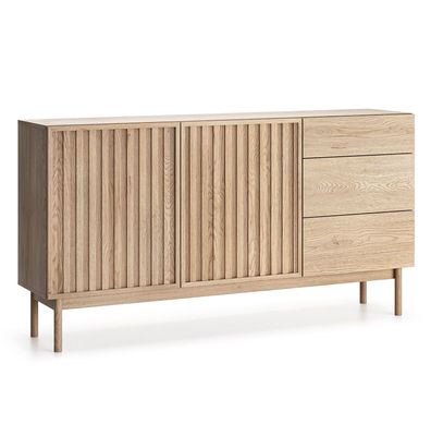 AX LIVING Kommode mit Schubladen Santarco K2D3S - 159cm, Eiche Cremona