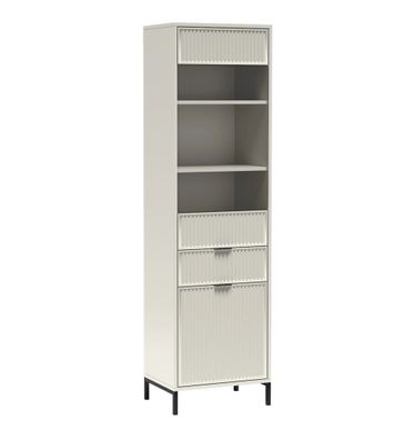 AX LIVING Glasvitrine Berlinette 5 Vitrine beige Kaschmir 54,5cm breit