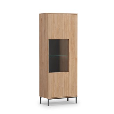AX LIVING Vitrinenschrank Glas Queba QT07 ? 70 cm Breite, Hikora