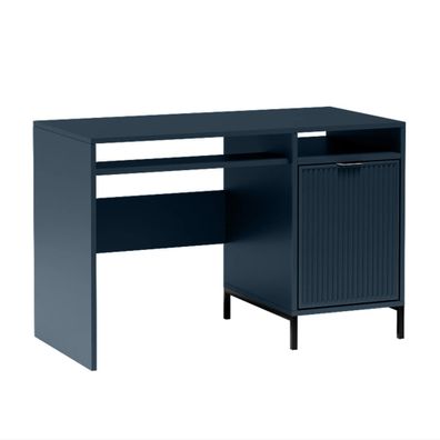 AX LIVING Stauraum Schreibtisch Blau - Berlinette 12 120 x 58 cm