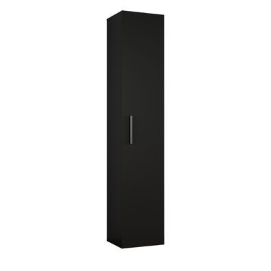 AX LIVING Schmaler Garderobenschrank Rosanno IVR - 40cm Breite Schwarz