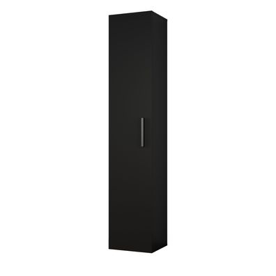 AX LIVING Schmaler Garderobenschrank Rosanno IVL - 40cm Breite Schwarz