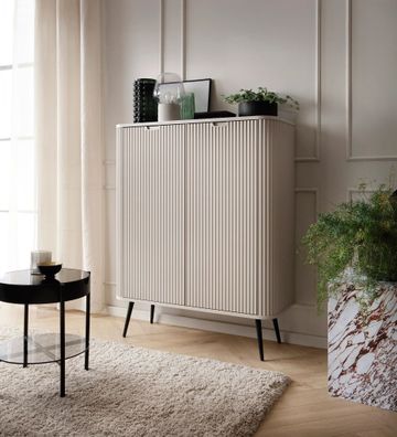 AX LIVING Highboard Schrank Salvia K103 - 103 cm Breite, Modern in Kaschmir