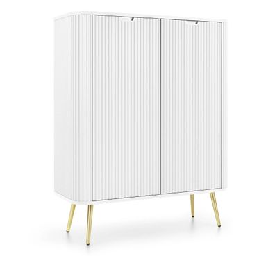 AX LIVING Highboard Schrank Salvia K103 - 103 cm Breite, Modern in Weiß