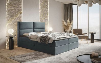 AX LIVING Boxspringbett Bonio III - 160 cm Breite, Schlafkomfort JS96