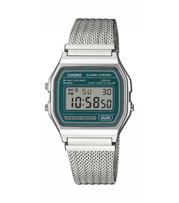 Casio Unisex Uhr Vintage Collection Iconic A158WEM-3EF Edelstahl, Kunstharz