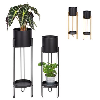 bremermann Blumenhocker 2er-Set, Metall-Blumenständer, Blumensäule