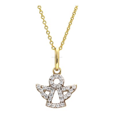 JuwelmaLux Anhänger 333/000 (8 Karat) Gold mit synth. Zirkonia Schutzengel JL39-02-02