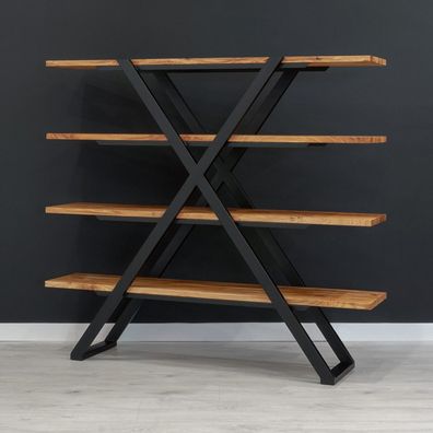 Lax-Bücherregal aus Metall und Holz