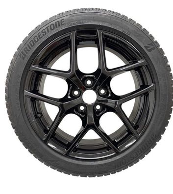 1x Borbet Y 7.0 X 17 LK5x108 ET42 Schwarz Glanz Bridgestone Winterreifen