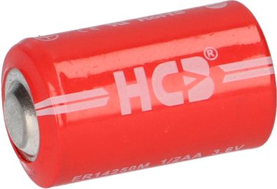HCB Lithium 3,6V Batterie ER14250M 1/2AA-Zelle, Hochstrom -40°C + 85°C