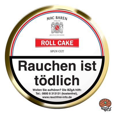 Mac Baren Roll Cake Spun Cut Pfeifentabak 100g Dose