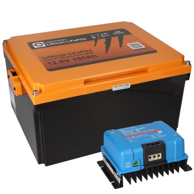 SET Liontron LiFePO4 Akku 12,8V 150Ah Untersitz + Victron Orion-Tr Smart 12/12-30A