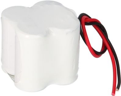 Notleuchten-Akku F2x2 Doppelreihe 4,8V 2500 mAh C NiCd Notleuchten HT 20cm Kabel
