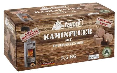 Kaminfeuer Anzünder XXL 2,5 kg, 20 Stück natürlich