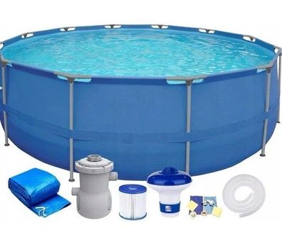 Runder Rahmenpool Ø 300 x 76 cm Komplettset