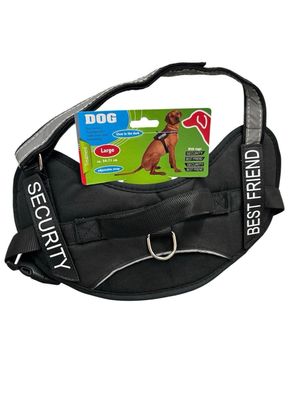 Hundehalsband Security&Best Friend Gr.L Schwarz Leuchtstreifen