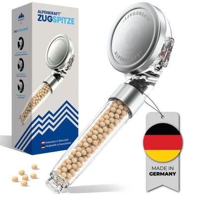AlpenKraft ZugSpitze Duschkopf Premium wassersparend Hochdruck Handbrause