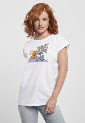Merchcode Damen T-Shirt Ladies Tom &amp; Jerry Pose Tee