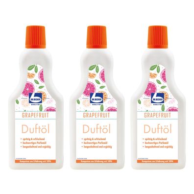 Dr. Becher Duftöl Grapefruit 3x 500 ml Raumduft Parfümöl Lufterfrischer