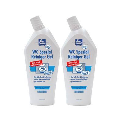 Dr. Becher WC Spezial Reiniger Gel 2x750 ml stark gegen Kalk Urinstein WC Gel