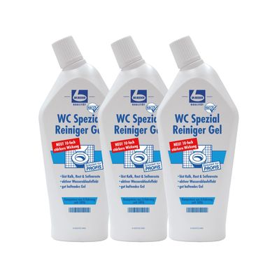 Dr. Becher WC Spezial Reiniger Gel 3x750 ml stark gegen Kalk Urinstein WC Gel