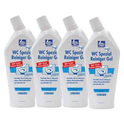 Dr. Becher WC Spezial Reiniger Gel 4x750 ml stark gegen Kalk Urinstein WC Gel