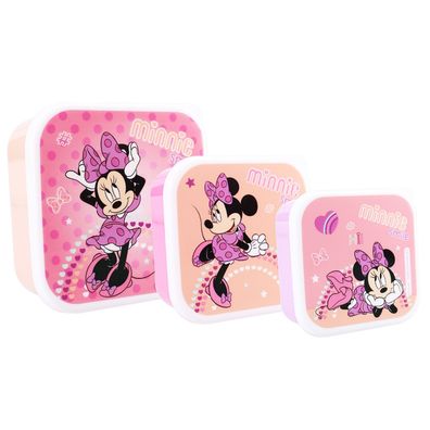 Minnie Mouse Brotdose Snack-Box 3in1 – Ideal für Kindergarten & Schule
