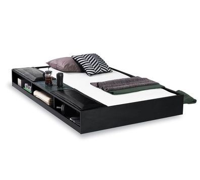 Cilek DARK METAL Bettkasten / Ausziehbett, 90x190 cm, mit drei Ablageböden