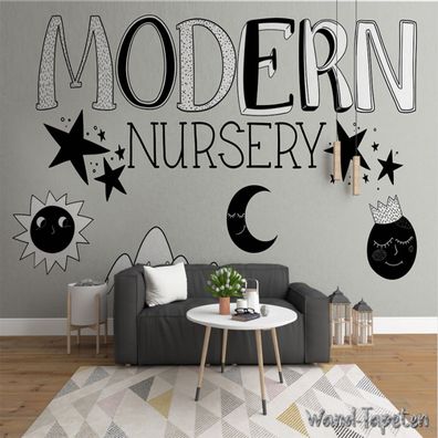 Vlies Fototapete Wandtapete Wandbilder Handgemalte Sternen Kinderzimmer 4165