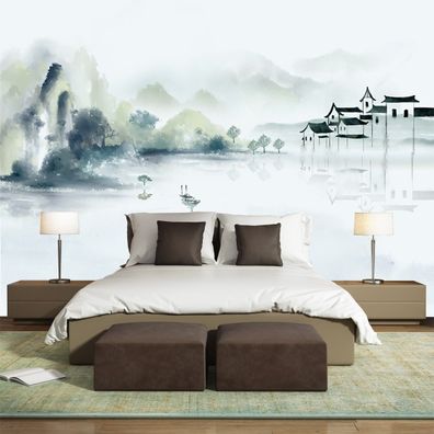 Vlies Fototapete Wandtapete Wandbilder Luxuriöse Elegante im Tuschewasch 4176