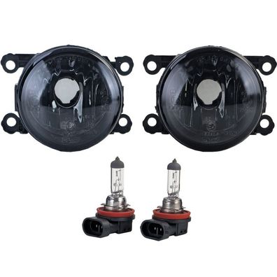 Klarglas Nebelscheinwerfer Schwarz Smoke Set für Dacia Logan Duster Sandero