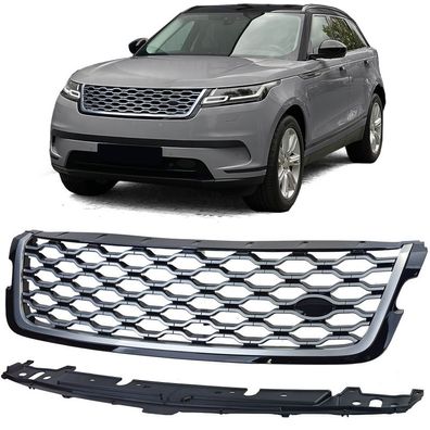 Sport Kühlergrill Schwarz Silber passt für Range Rover Velar L560 2017-2023